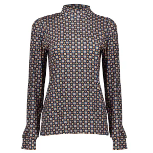 Vrouwen Geisha Fashion Geisha Dames Top Met Print 32645-20 Aqua