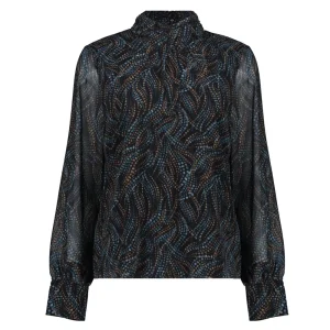 Vrouwen Geisha Fashion Geisha Dames Top Met Print 33572-60 Navy