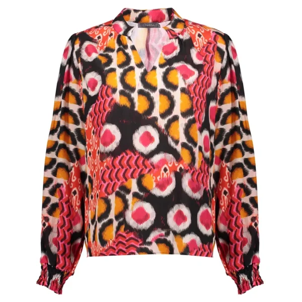 Vrouwen Geisha Fashion Geisha Dames Top Met Print 33953-20 Roze