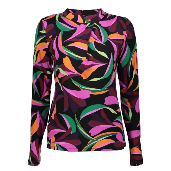 Vrouwen Geisha Fashion Geisha Dames Top Met Print 32913-20 Zwart