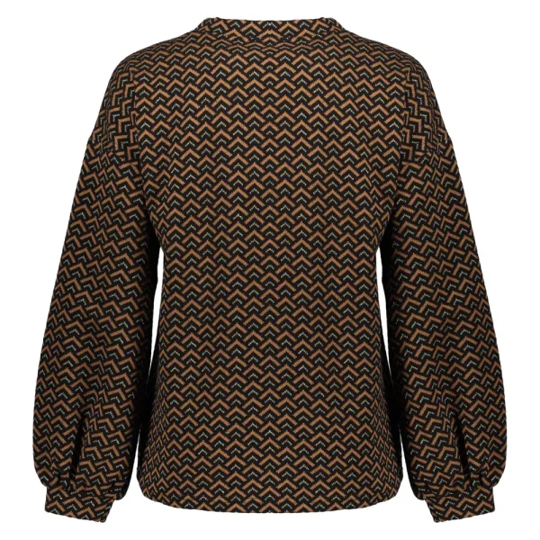 Vrouwen Geisha Fashion Geisha Dames Top Met Print 32643-20 Tabacco