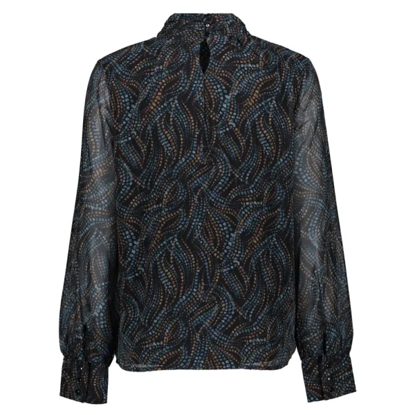Vrouwen Geisha Fashion Geisha Dames Top Met Print 33572-60 Navy