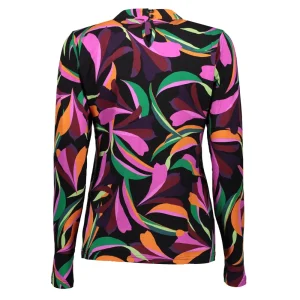 Vrouwen Geisha Fashion Geisha Dames Top Met Print 32913-20 Zwart