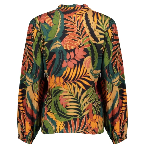 Vrouwen Geisha Fashion Geisha Dames Top Met Print 33658-20 Zwart