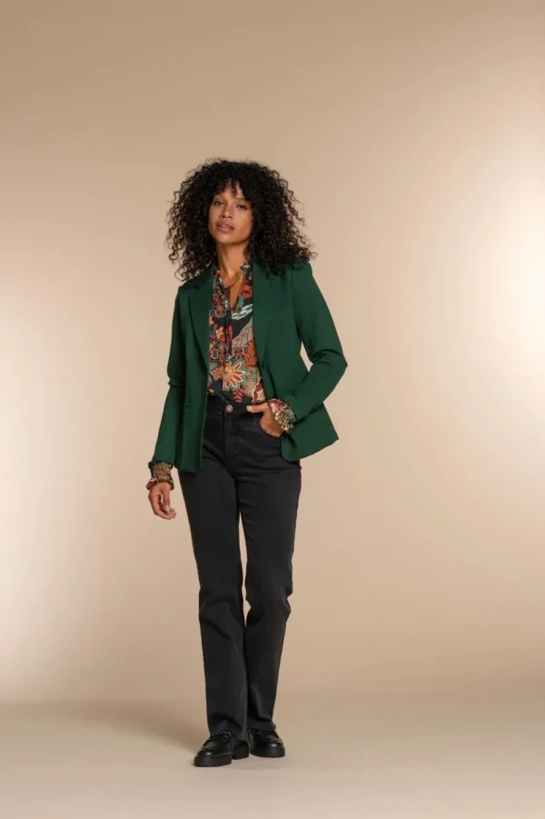 Vrouwen Geisha Fashion Geisha Dames Top Met Print 33961-20 Zwart