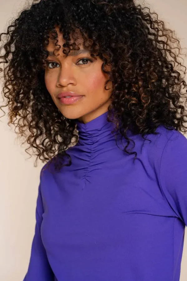 Vrouwen Geisha Fashion Geisha Dames Top Met Ruches 32604-41 Paars