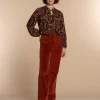 Vrouwen Geisha Fashion Geisha Dames Top Met Vintage Print 33661-20 Zwart