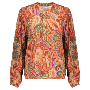 Vrouwen Geisha Fashion Geisha Dames Top Paisley Print 33697-20 Mauve