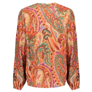Vrouwen Geisha Fashion Geisha Dames Top Paisley Print 33697-20 Mauve