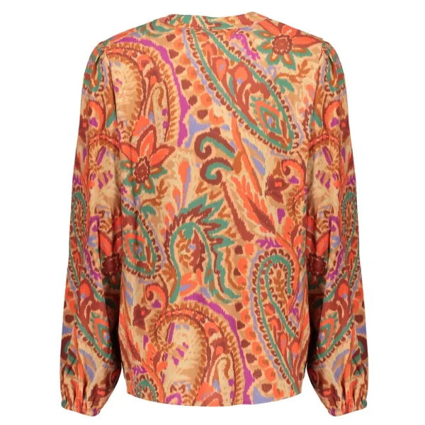 Vrouwen Geisha Fashion Geisha Dames Top Paisley Print 33697-20 Mauve
