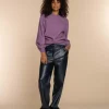 Vrouwen Geisha Fashion Geisha Dames Trui Met Ballonmouwen 34543-29 Paars