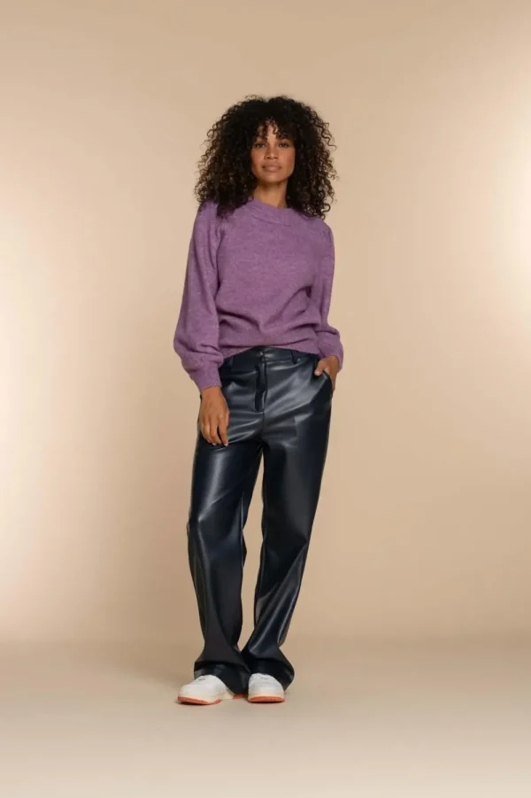 Vrouwen Geisha Fashion Geisha Dames Trui Met Ballonmouwen 34543-29 Paars