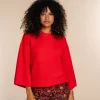 Vrouwen Geisha Fashion Geisha Dames Trui Met Vleermuis Mouw 34861-14 Coral