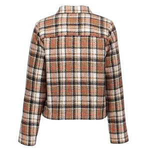 Vrouwen Geisha Fashion Geisha Dames Tweed Blouse Jas Met Print 35555-14 Camel