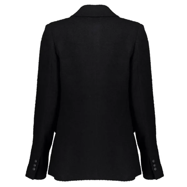 Vrouwen Geisha Fashion Geisha Dames Tweed Double Breasted Blazer 35804-10 Zwart