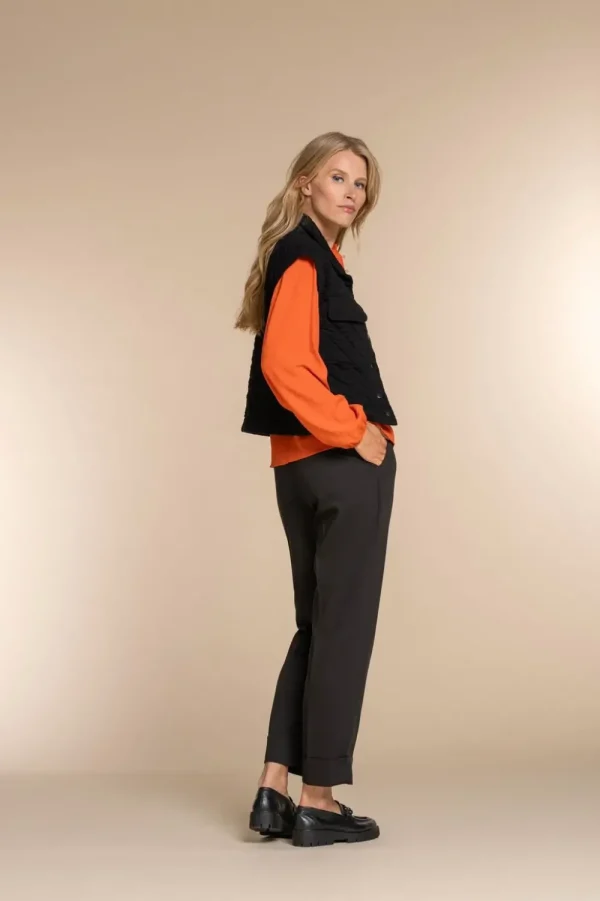 Vrouwen Geisha Fashion Geisha Dames Uni Crinckle Top 33840-47 Oranje