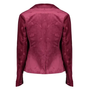 Vrouwen Geisha Fashion Geisha Dames Velour Blazer 85513-10 Burgundy