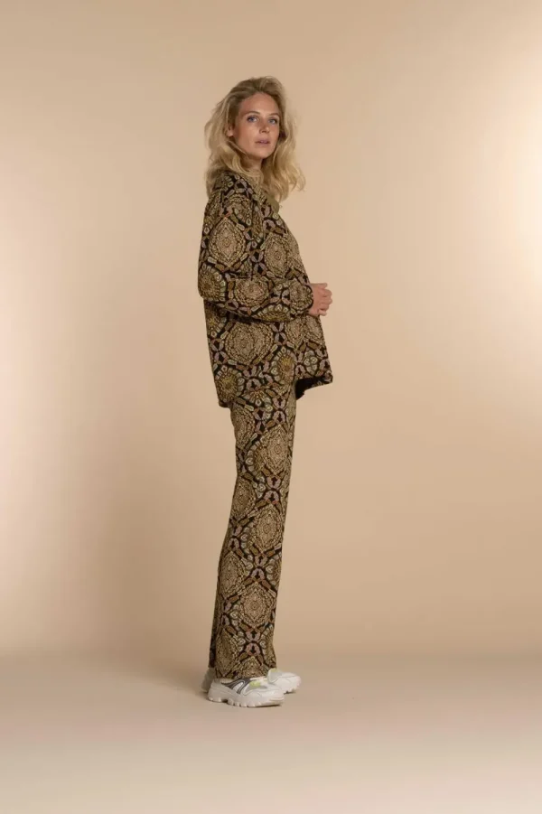 Vrouwen Geisha Fashion Geisha Dames Vest Met Print 35577-20 Zwart