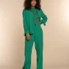 Vrouwen Geisha Fashion Geisha Dames Wide Fit Pantalon 31662-20 Groen