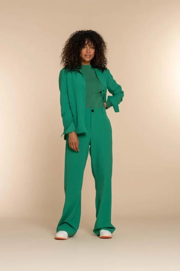 Vrouwen Geisha Fashion Geisha Dames Wide Fit Pantalon 31662-20 Groen