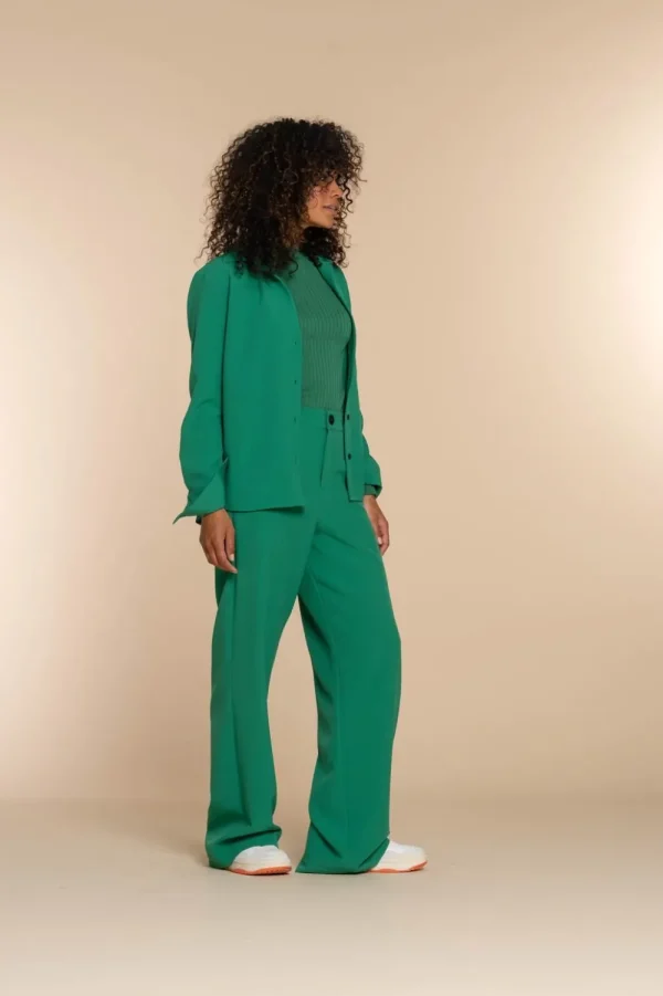 Vrouwen Geisha Fashion Geisha Dames Wide Fit Pantalon 31662-20 Groen