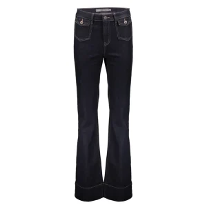 Vrouwen Geisha Fashion Geisha Dames Wide Leg Jeans 31510-10 Dark Blue Denim