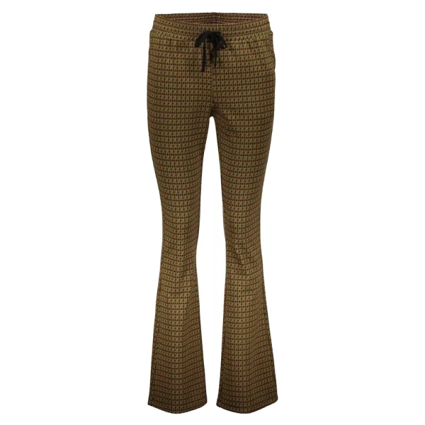 Vrouwen Geisha Fashion Geisha Flared Broek Pied-De-Poule 21882-21 Zwart
