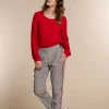 Vrouwen Geisha Fashion Geisha Gevoerde Top Vlindermouw 93509-10 Rood