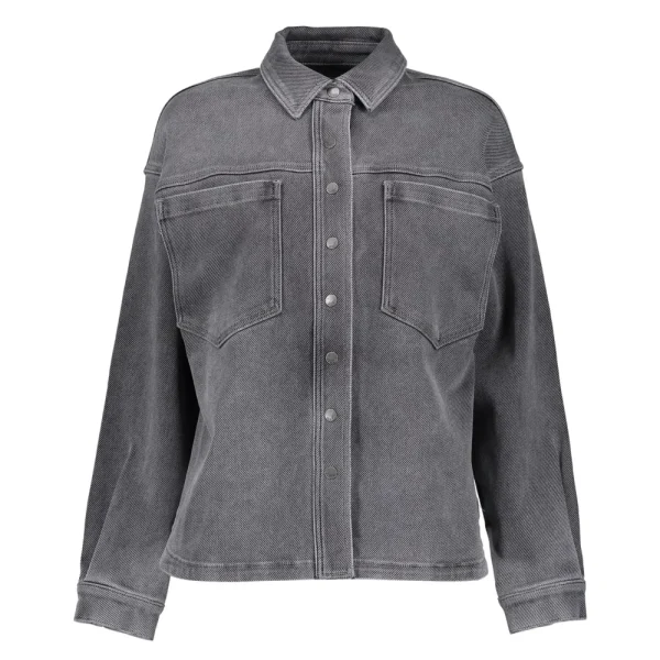 Vrouwen Geisha Fashion Geisha Jog Denim Blouse Jacket 25512-10 Grey Denim