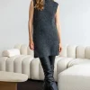 Vrouwen Geisha Fashion Geisha Knitted Long Spencer 24513-10 Anthracite