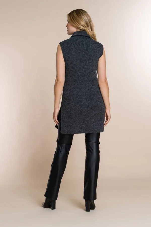 Vrouwen Geisha Fashion Geisha Knitted Long Spencer 24513-10 Anthracite