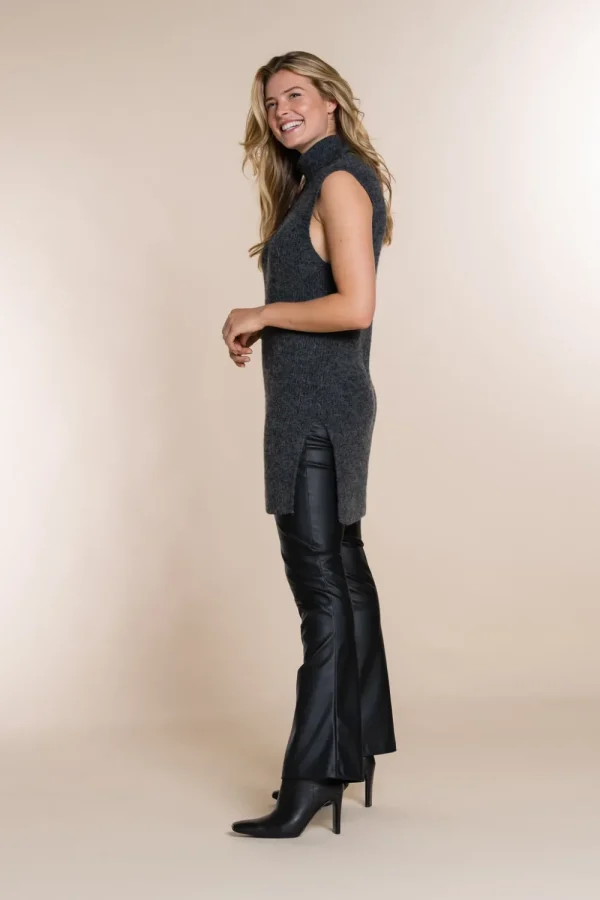 Vrouwen Geisha Fashion Geisha Knitted Long Spencer 24513-10 Anthracite