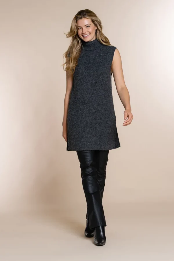Vrouwen Geisha Fashion Geisha Knitted Long Spencer 24513-10 Anthracite