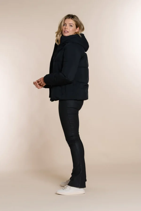 Vrouwen Geisha Fashion Geisha Korte Gevoerde Puffer Winterjas 28572-16 Zwart