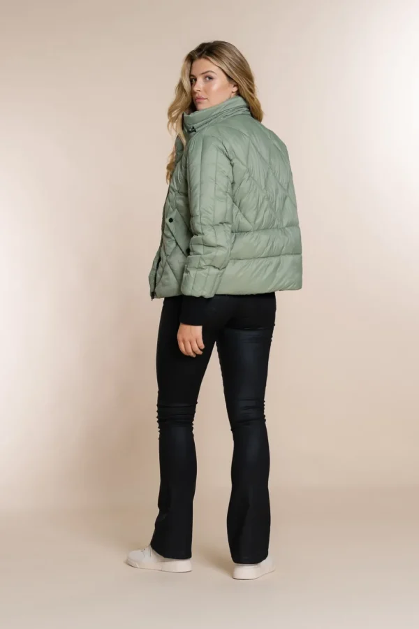 Vrouwen Geisha Fashion Geisha Korte Puffer Jas 28573-16 Cobalt