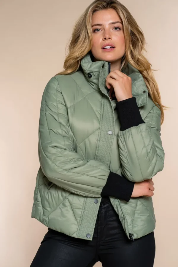 Vrouwen Geisha Fashion Geisha Korte Puffer Jas 28573-16 Cobalt