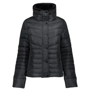 Vrouwen Geisha Fashion Geisha Korte Puffer Jas Fake-Fur 28535-25 Anthracite