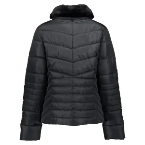 Vrouwen Geisha Fashion Geisha Korte Puffer Jas Fake-Fur 28535-25 Anthracite
