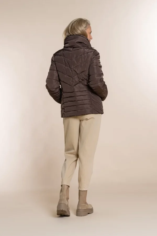 Vrouwen Geisha Fashion Geisha Korte Puffer Jas Fake-Fur 28535-25 Army