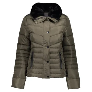Vrouwen Geisha Fashion Geisha Korte Puffer Jas Fake-Fur 28535-25 Army
