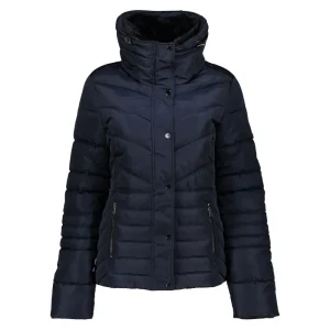 Vrouwen Geisha Fashion Geisha Korte Winterjas Fake Fur 18599-25 Navy