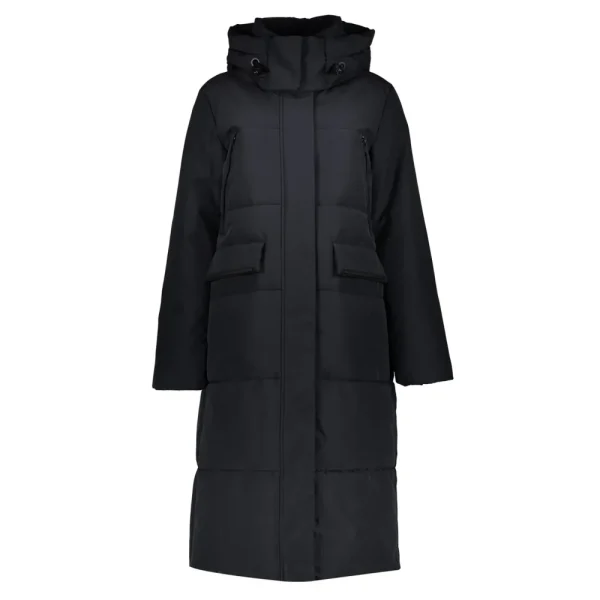 Vrouwen Geisha Fashion Geisha Lange Puffer Winterjas 28570-16 Zwart