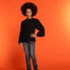 Meisjes Geisha Fashion Geisha Meisjes Blouse Met Ruffles 33561K-26 Zwart