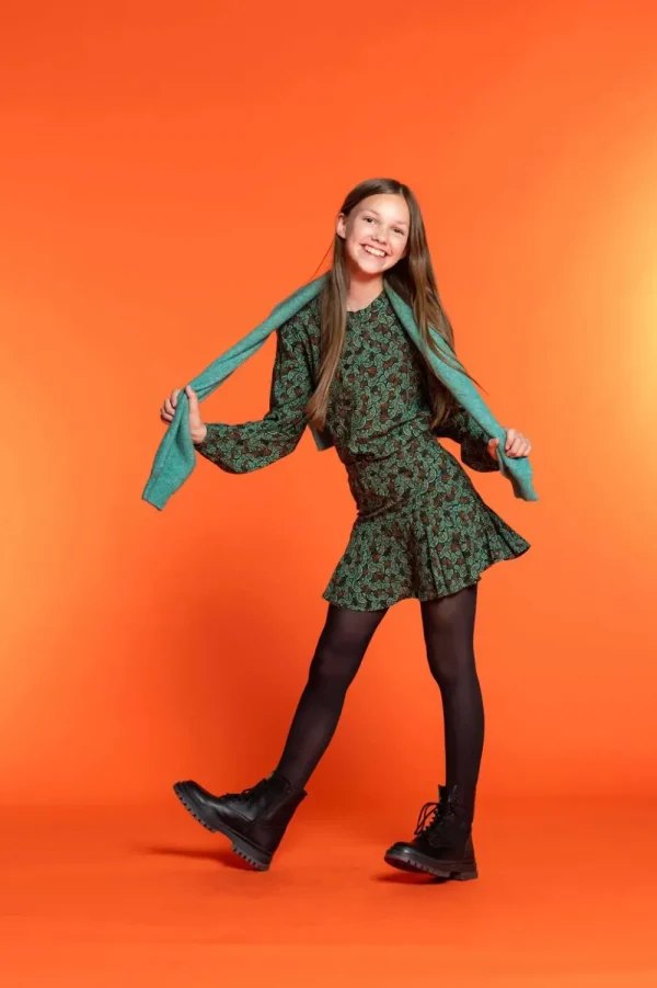 Meisjes Geisha Fashion Geisha Meisjes Blouse Met Paisley Print 33573K-60 Emerald