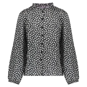 Meisjes Geisha Fashion Geisha Meisjes Blouse Met Bloemenprint 33575K-60 Zwart