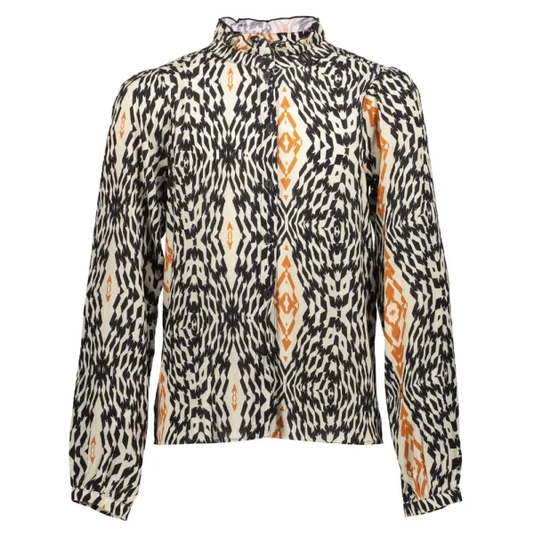 Meisjes Geisha Fashion Geisha Meisjes Blouse Met Ikat Print 33683K-20 Sand