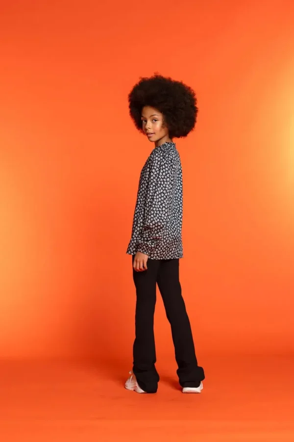 Meisjes Geisha Fashion Geisha Meisjes Blouse Met Bloemenprint 33575K-60 Zwart