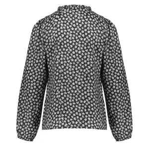 Meisjes Geisha Fashion Geisha Meisjes Blouse Met Bloemenprint 33575K-60 Zwart