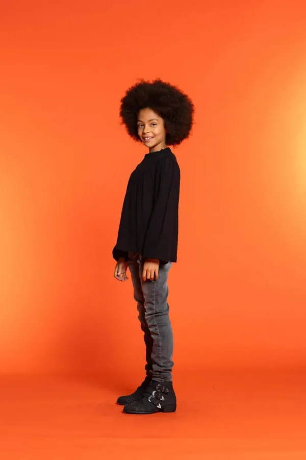 Meisjes Geisha Fashion Geisha Meisjes Blouse Met Ruffles 33561K-26 Zwart