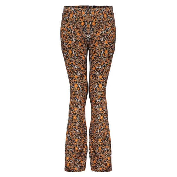 Meisjes Geisha Fashion Geisha Meisjes Flared Legging Met Bloemenprint 31557K-60 Zwart